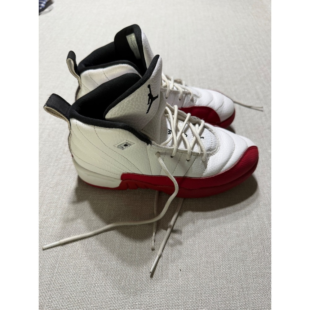 Jordan 12‎ Retro Cherry White Varsity Red Kids Basketball Shoes 151186-116 3Y